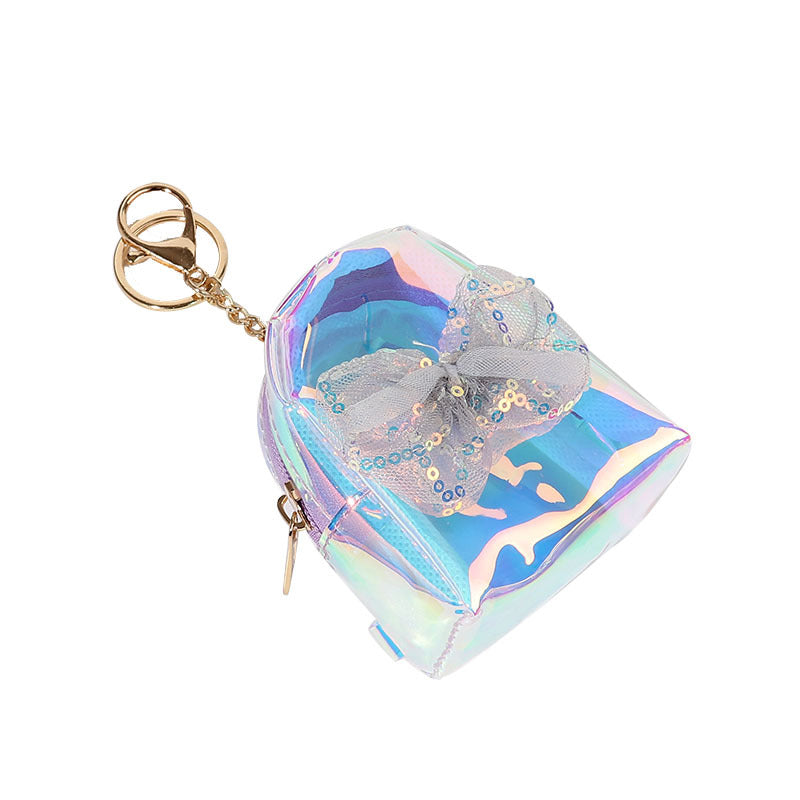 Wholesale Bow Knot Coin Purse PVC Keychains